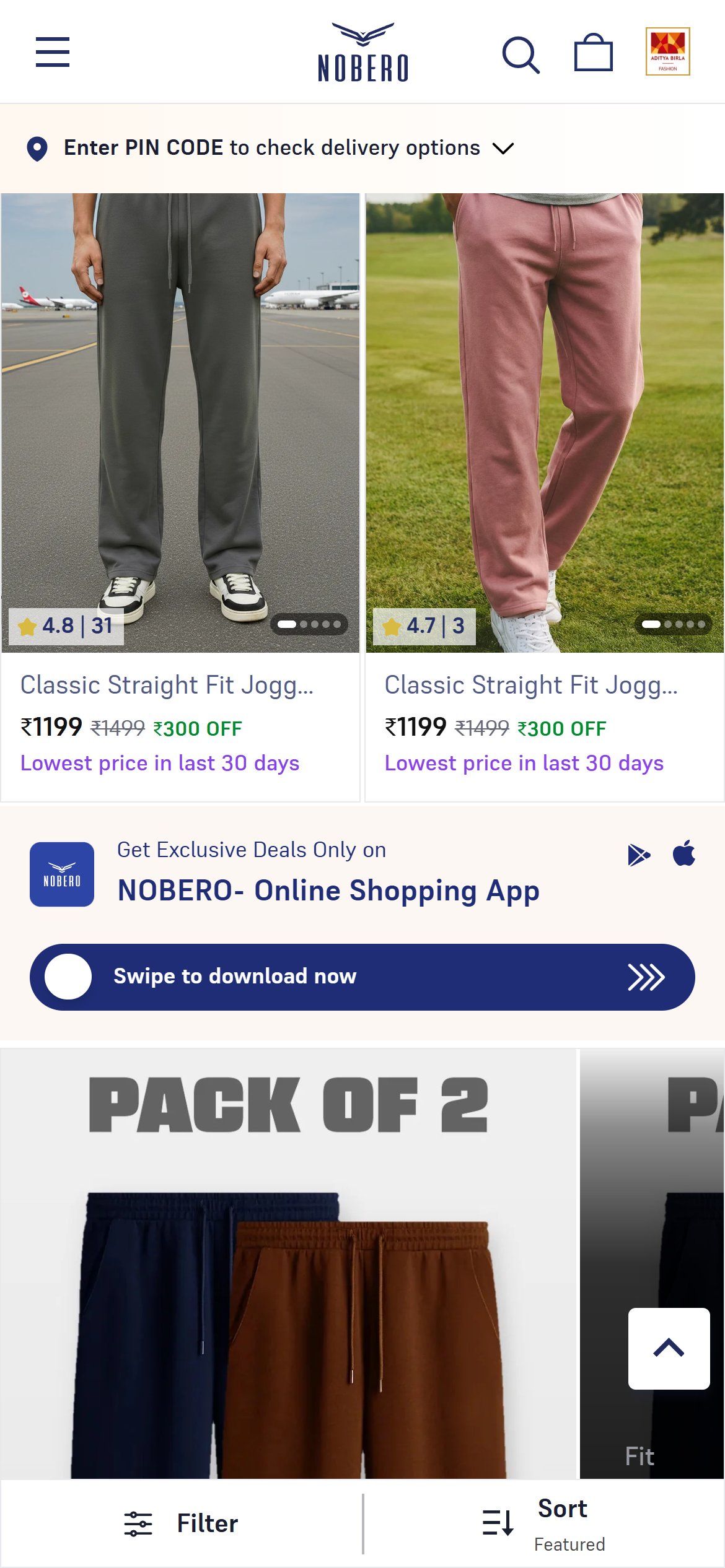 Nobero — Mobile